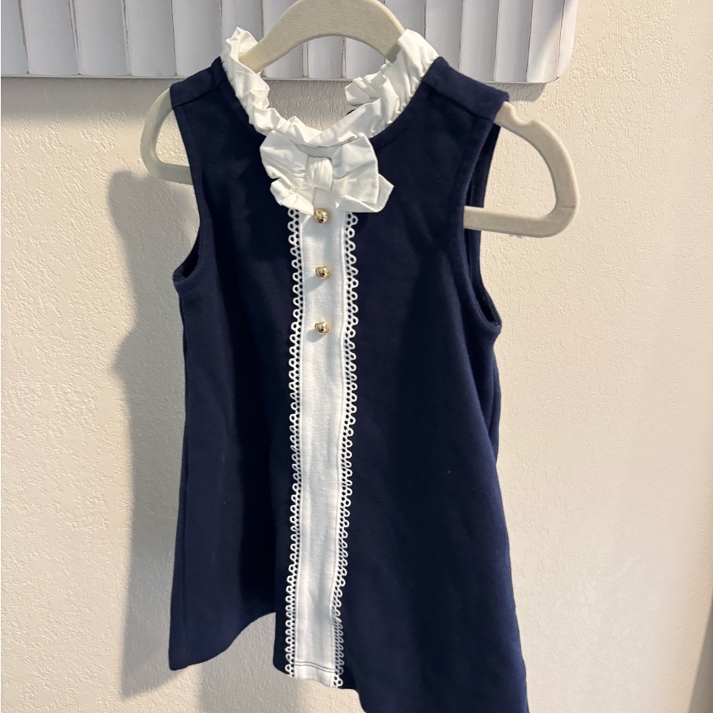 Navy and White Kids Sleeveless Top